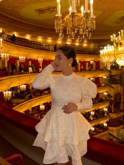 Саша Новикова и Федук с дочерью, Агата Муцениеце и Пётр Дранга, Антон и Елена Пинские, Карина Нигай и все-все смотрят "Щелкунчик" в Большом театре