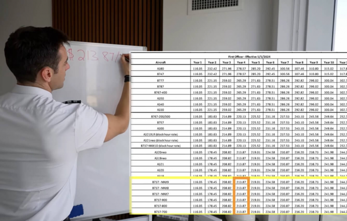Пилот крупной авиакомпании рассказал, сколько он зарабатывает за один рейс
