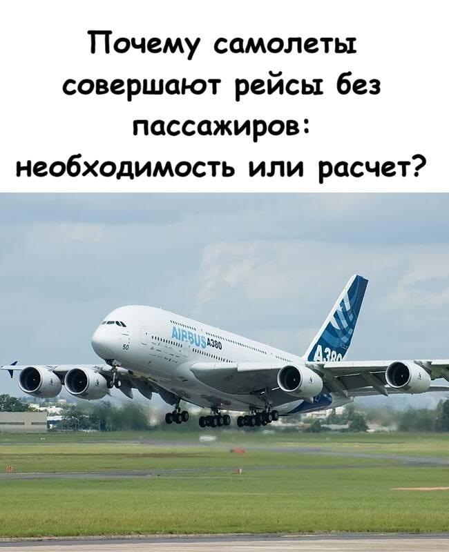 Почему самолеты совершают рейсы без пассажиров: необходимость или расчет?