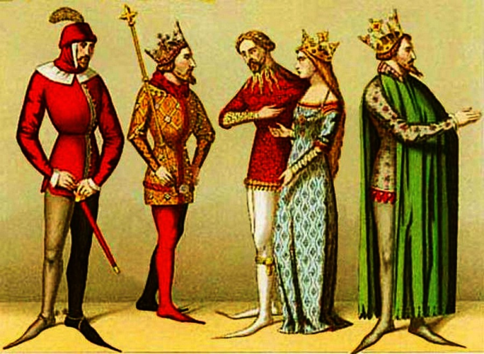 Зачем в старину мужчины носили обувь с длинными носами