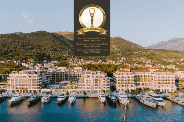 Regent Porto Montenegro получил первое место на World Luxury Awards сразу в трех категориях и один ключ Michelin