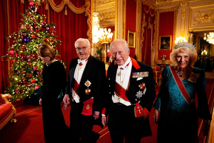 В сверкающем платье и тиаре с 2600 бриллиантов: Кейт Миддлтон и принц Уильям на банкете в Виндзоре