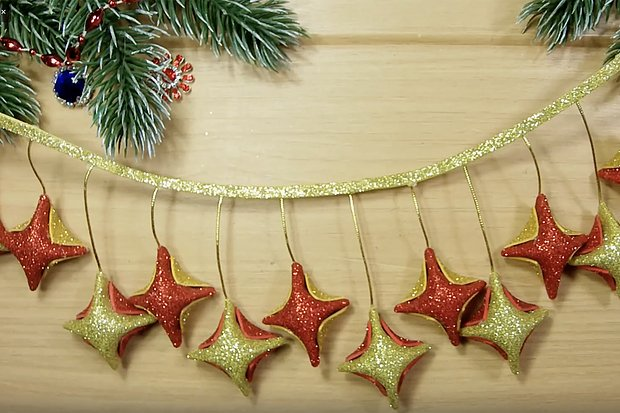 Как сделать гирлянду на Новый год своими руками: 10 простых, бюджетных и красивых идей