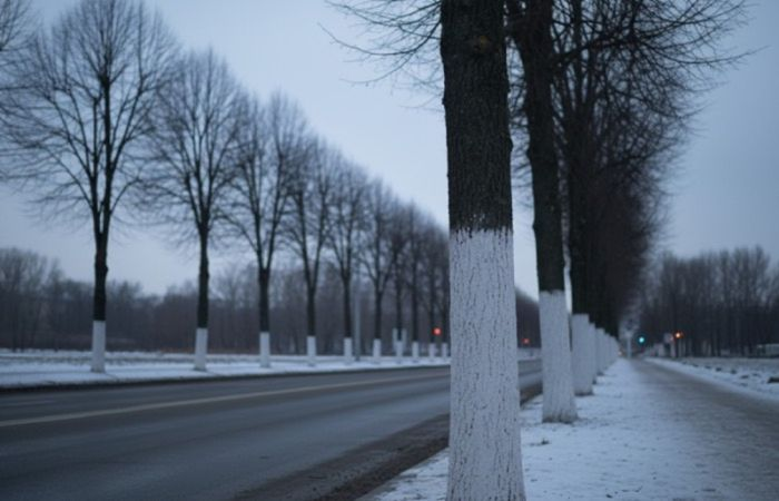 Белые бордюры и белые деревья: почему в СССР так любили все белить