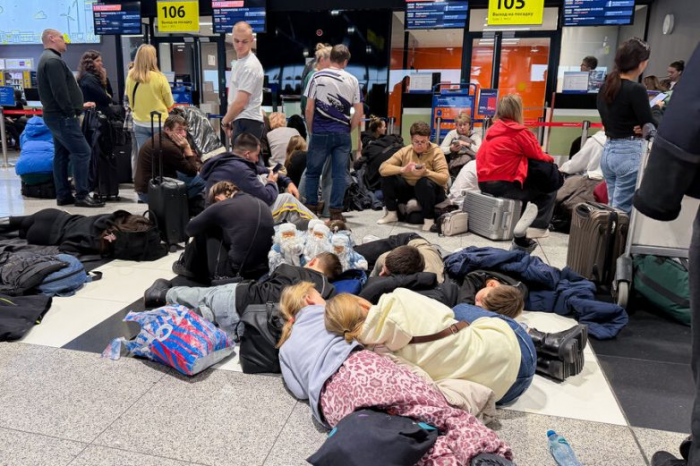 Сотни людей застряли в Шереметьево из-за снежного коллапса. «Дети спят на полу по всему аэропорту»