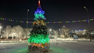 В Барнауле начали устанавливать новогодний городок на Мало-Тобольской