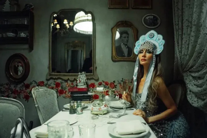 Русская аферистка Анна Делви снялась в кокошнике и на фоне матрёшек