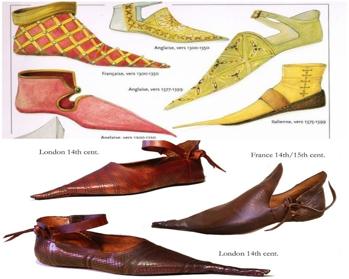 Зачем в старину мужчины носили обувь с длинными носами