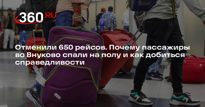 Юрист Кубасова: пассажиры задержанных рейсов во Внуково имеют право подать в суд