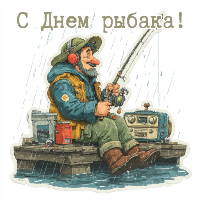 40 открыток на День рыбака: забавные картинки для тех, кто не представляет свою жизнь без удочки