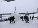 В Барнауле заканчивают строительство Крещенского городка. Фото