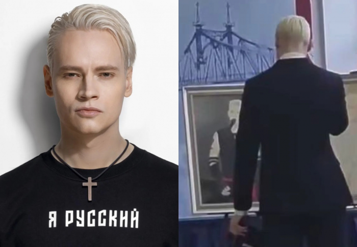 "Буду отвечать только перед Богом". Шаман объяснил, почему перекрестился напротив своего портрета