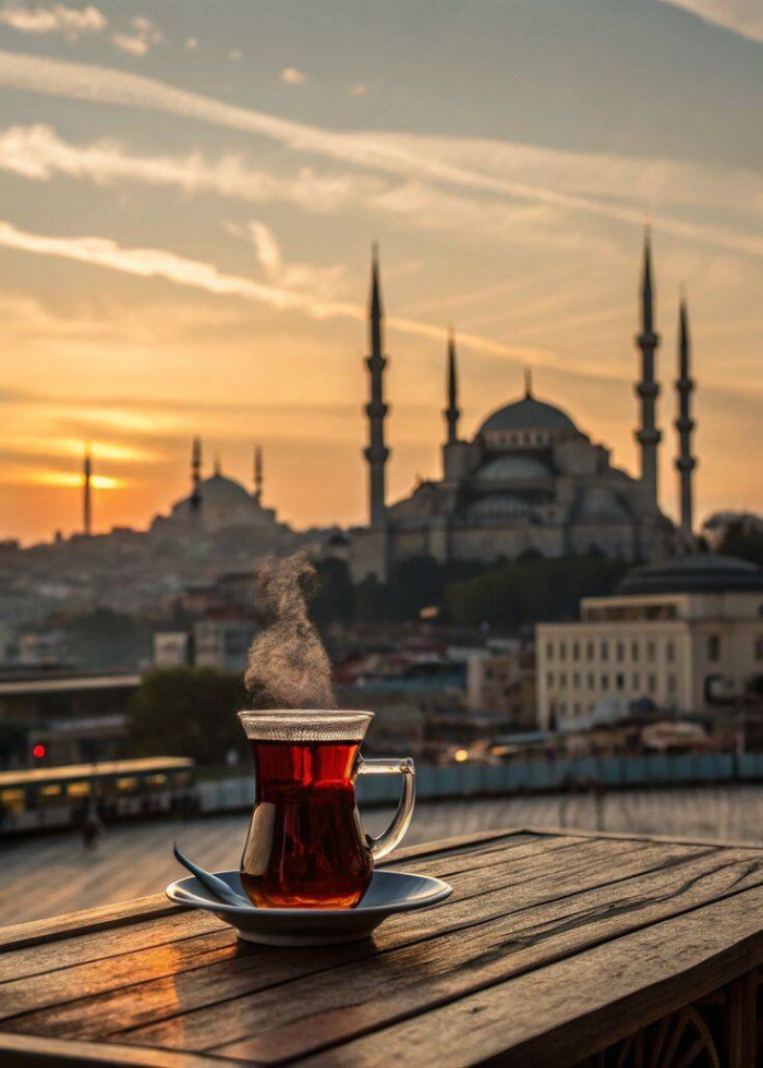 Почему в Турции чай подают в стаканах необычной формы