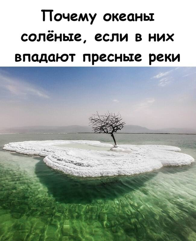 Почему океаны солёные, если в них впадают пресные реки
