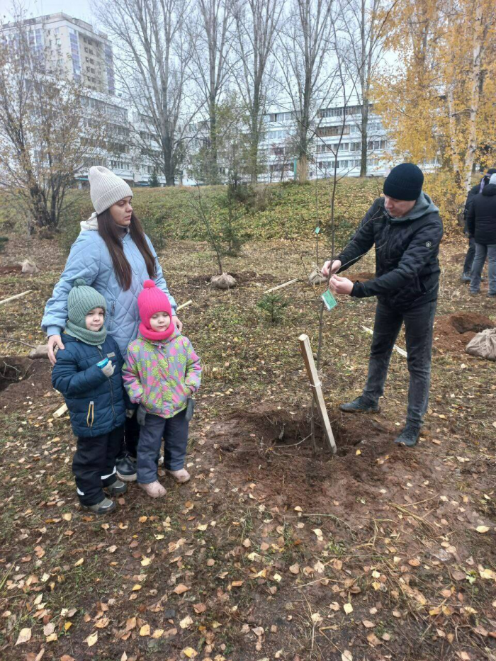 В Челнах появилась «Семейная аллея» — ее высадили родственники и ветераны СВО