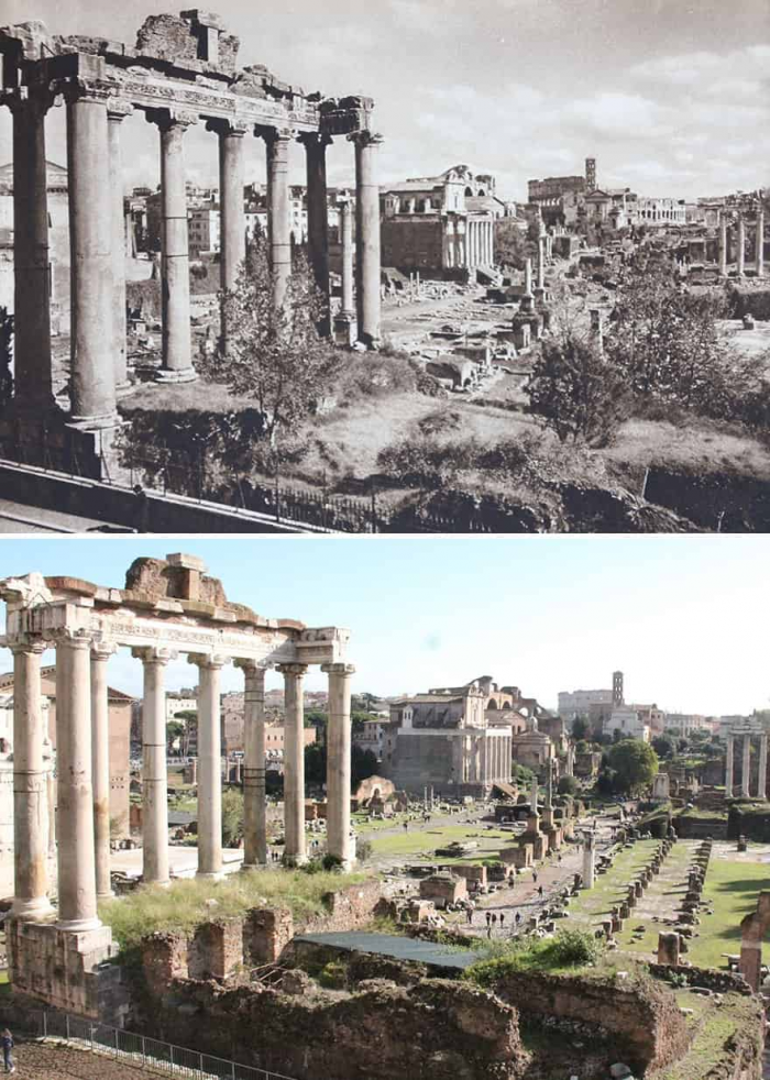 Турист показал изменения мира за 100 лет. Нашел старый фотоальбом и поехал по всем местам из фотографий