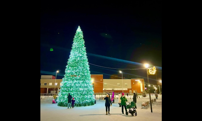 В Архангельске продолжают устанавливать главную городскую ёлку