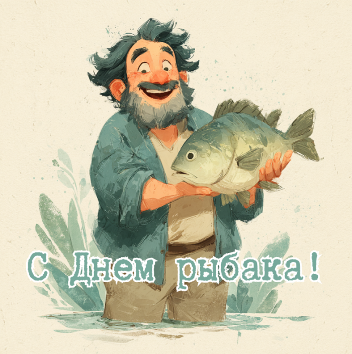 40 открыток на День рыбака: забавные картинки для тех, кто не представляет свою жизнь без удочки