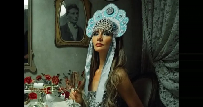 Русская аферистка Анна Делви снялась в кокошнике и на фоне матрёшек